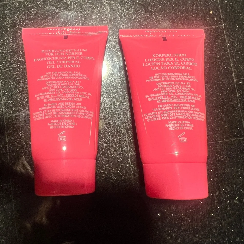 Ed Hardy Set Of 2 Body Wash And Lotion Travel Size